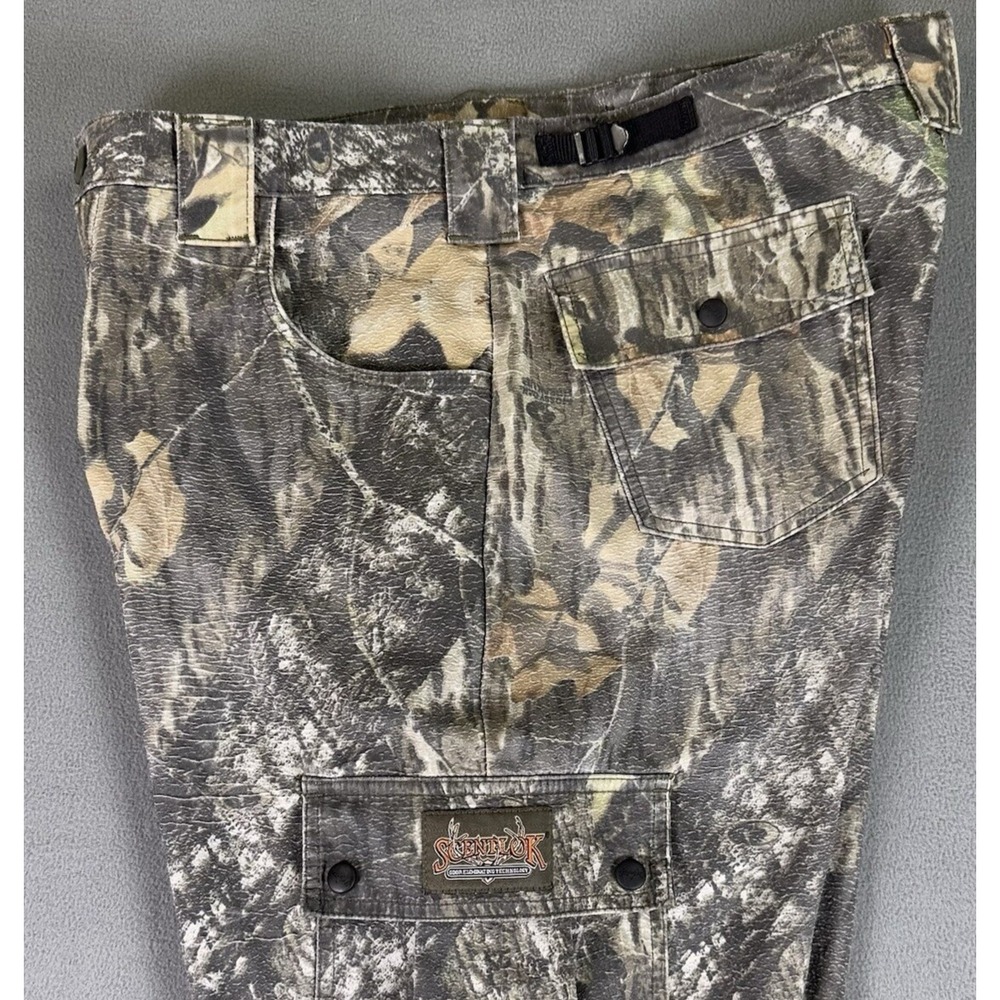 Scentlok Pants Mens Large 38 Realtree Timber Camo Cargo‎ Cinch Adjustable Waist